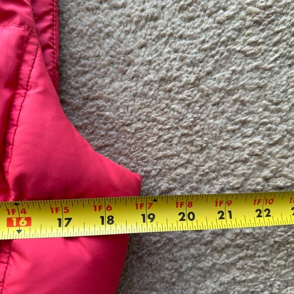 J Crew Vest Girls Medium Full Zip Down Fill Puffer Pink Pockets Mock Neck - Picture 8 of 10